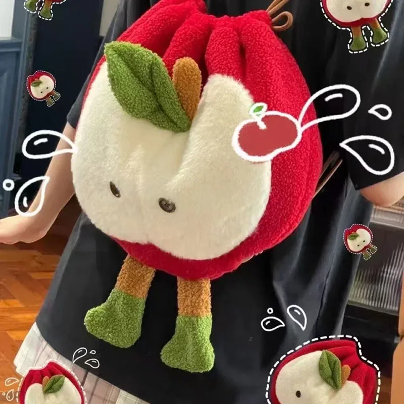 anime love and deepspace caleb cosplay moelleux pomme cordon sac à dos dessin animé épaules sac grande capacité sac à dos cadeau de noël
