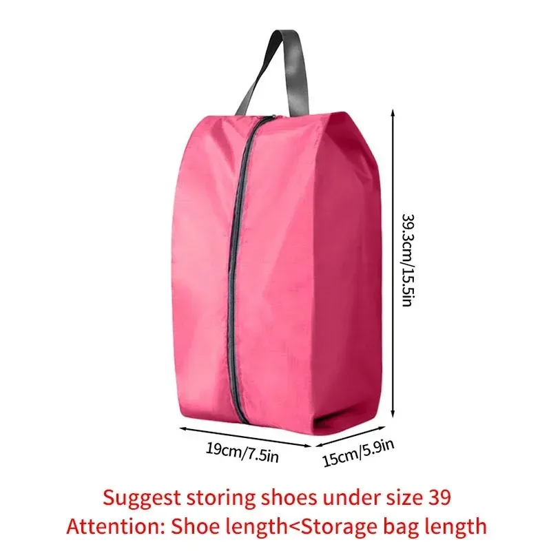 sac de rangement pour chaussures oxford, 1 pièce, avec fermeture éclair, pochette de rangement de voyage portable pour la plage, la natation, le camping