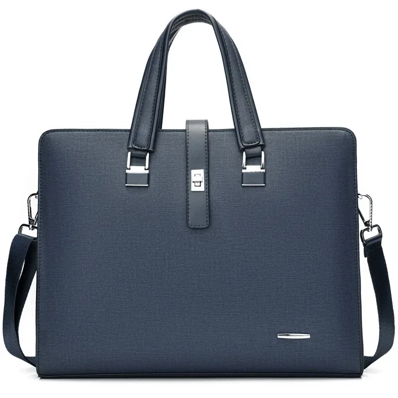 porte-documents de grande capacité pour hommes, sacs à main pour hommes, sac pour ordinateur portable de 15 pouces, sacs à bandoulière de luxe en cuir pu pour hommes