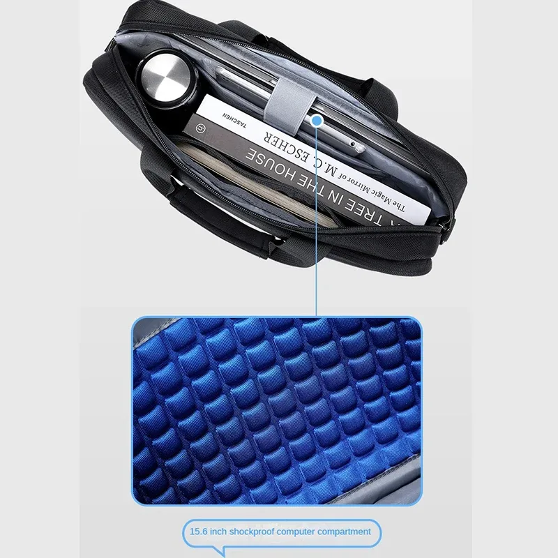 porte-documents portable léger haut de gamme personnalisé avec logo sac à bandoulière pour ordinateur portable 15 pouces sac officiel pour hommes nom imprimé en gros