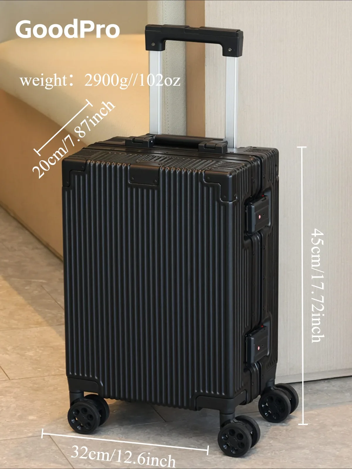nouvelle valise de cabine 2026 de 16 pouces, 20 * 30 * 40 cm, roues non incluses, valise de voyage portable pour l'aviation