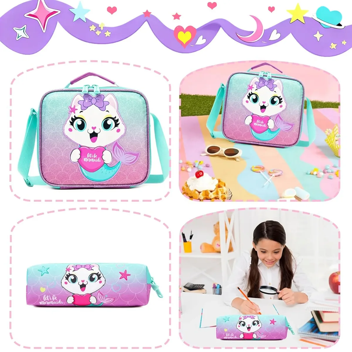sac à dos roulant pour filles, valise de voyage pour enfants avec roulettes, bagage à main avec animaux mignons pour élèves du primaire, sac à roulettes pour enfants