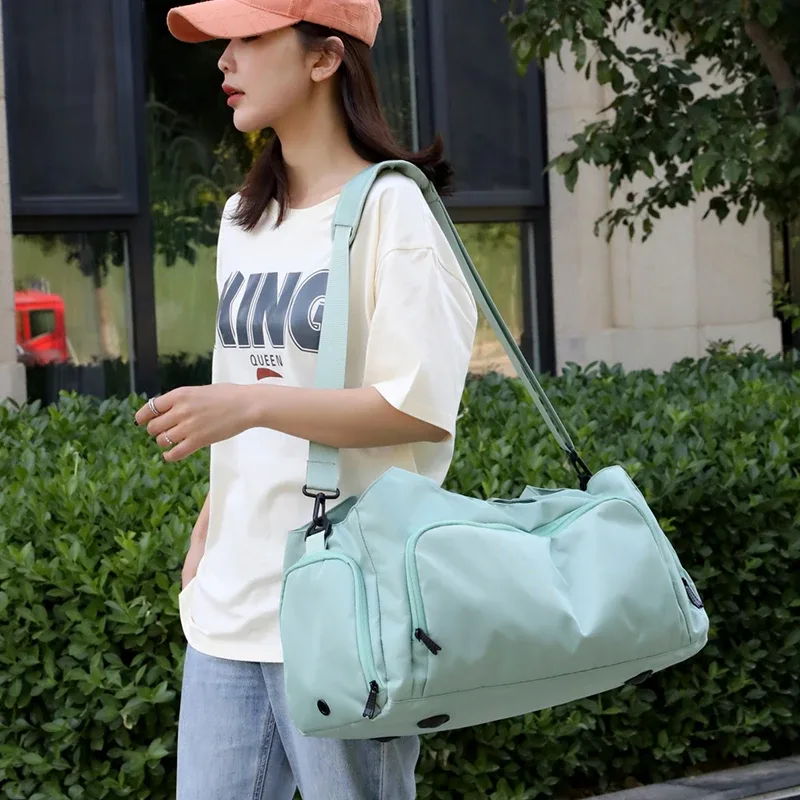sac de sport personnalisé avec logo, support et séparation sèche, sac de natation, sac de fitness, sac à bagages, nom imprimé personnalisé, motif photo