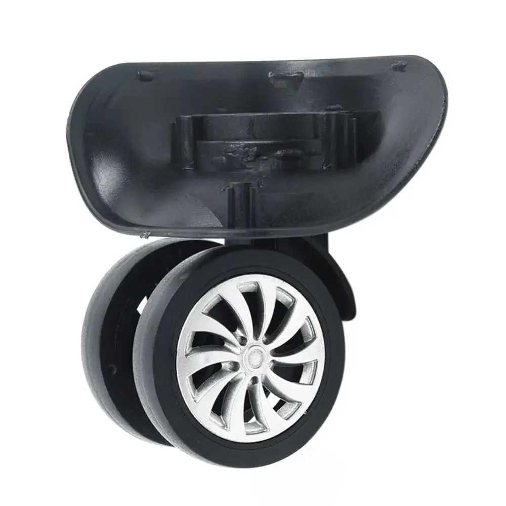 4 roues universelles pour valise, roulettes pivotantes à 360 degrés, noires, silencieuses, pièces de rechange pour valise à roulettes
