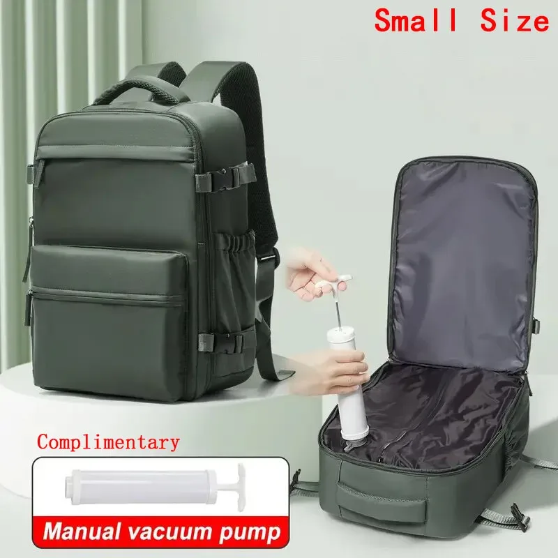sac à dos de voyage avec compression sous vide, sac à dos professionnel pour ordinateur portable 15,6 pouces, sac de rangement pour vêtements, sac à dos de voyage extensible