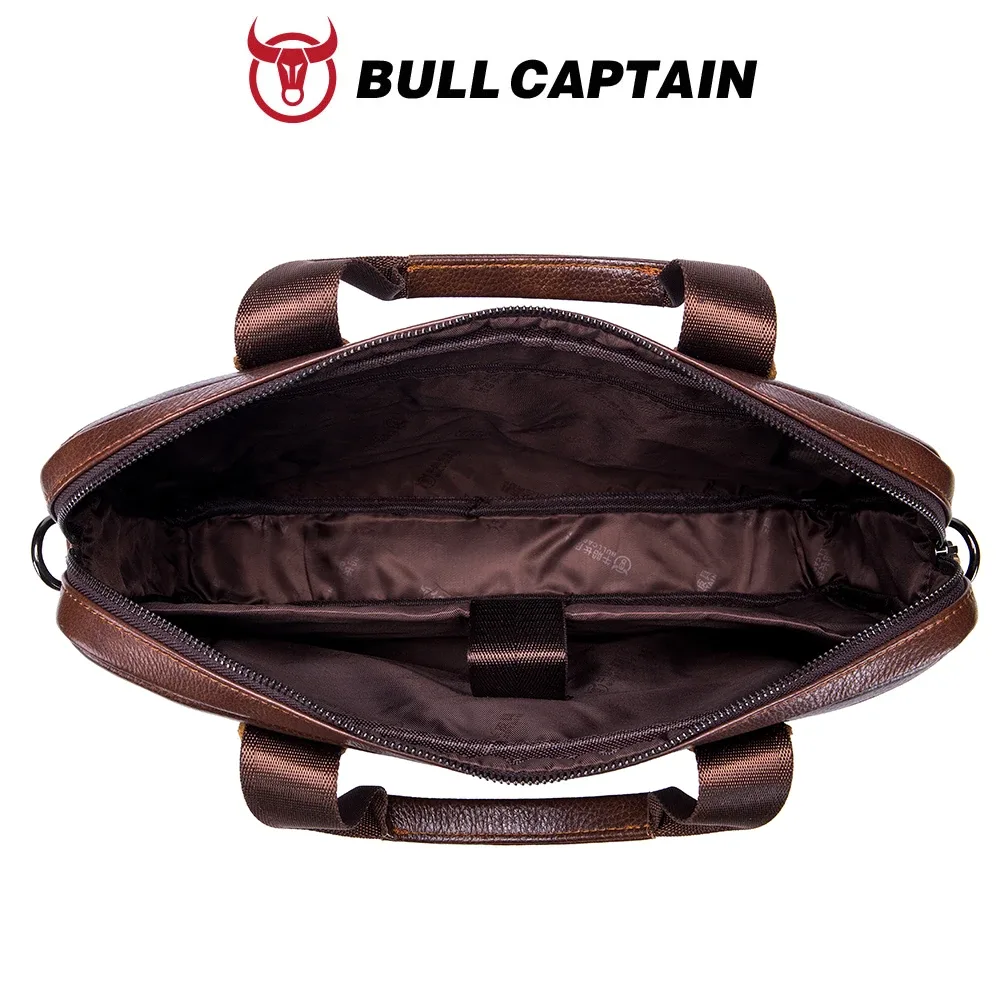 bullcaptain porte-documents en cuir pour hommes avec grande capacité sac à main multifonctionnel sac d'affaires pour ordinateur sac cartable pour hommes