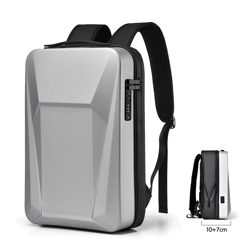 sac à dos rigide pour ordinateur portable 17 pouces pour hommes, étanche, antivol, extensible, verrouillage tsa, sac de jeu, sac à dos d'affaires de luxe, charge usb