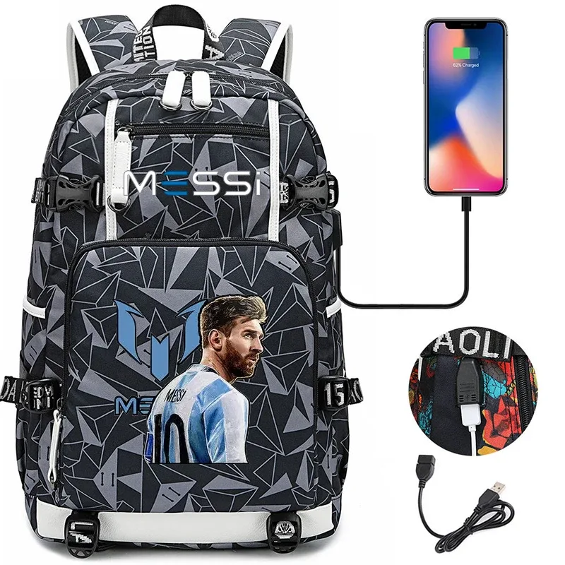 messi-sac à dos camsolomon pour adolescents, sac d'école pour filles, garçons, femmes, hommes, cartable pour étudiants du milieu, grand ordinateur portable