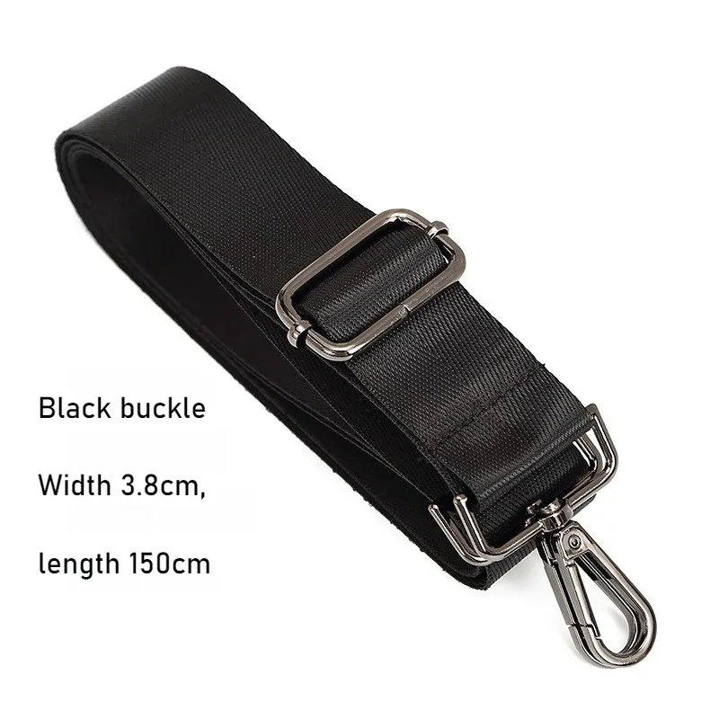 sangle de sac à bandoulière en nylon noir, ceinture détachable de remplacement réglable pour femmes et hommes, sacoches à poignée, ceinture de sac à main