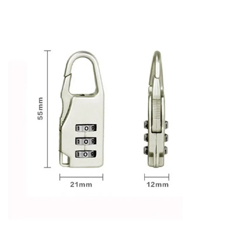 petit cadenas chic de haute qualité, valise pratique, sécurité des bagages, verrouillage par mot de passe, combinaison à 3 chiffres, accessoires de voyage
