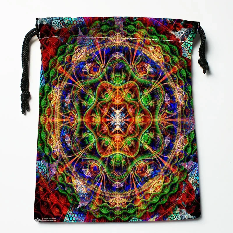 sacs à main à motif de mandala personnalisé, sacoches cadeaux imprimés, poudres de voyage, rangement de vêtements, trousse de maquillage, 18x22cm