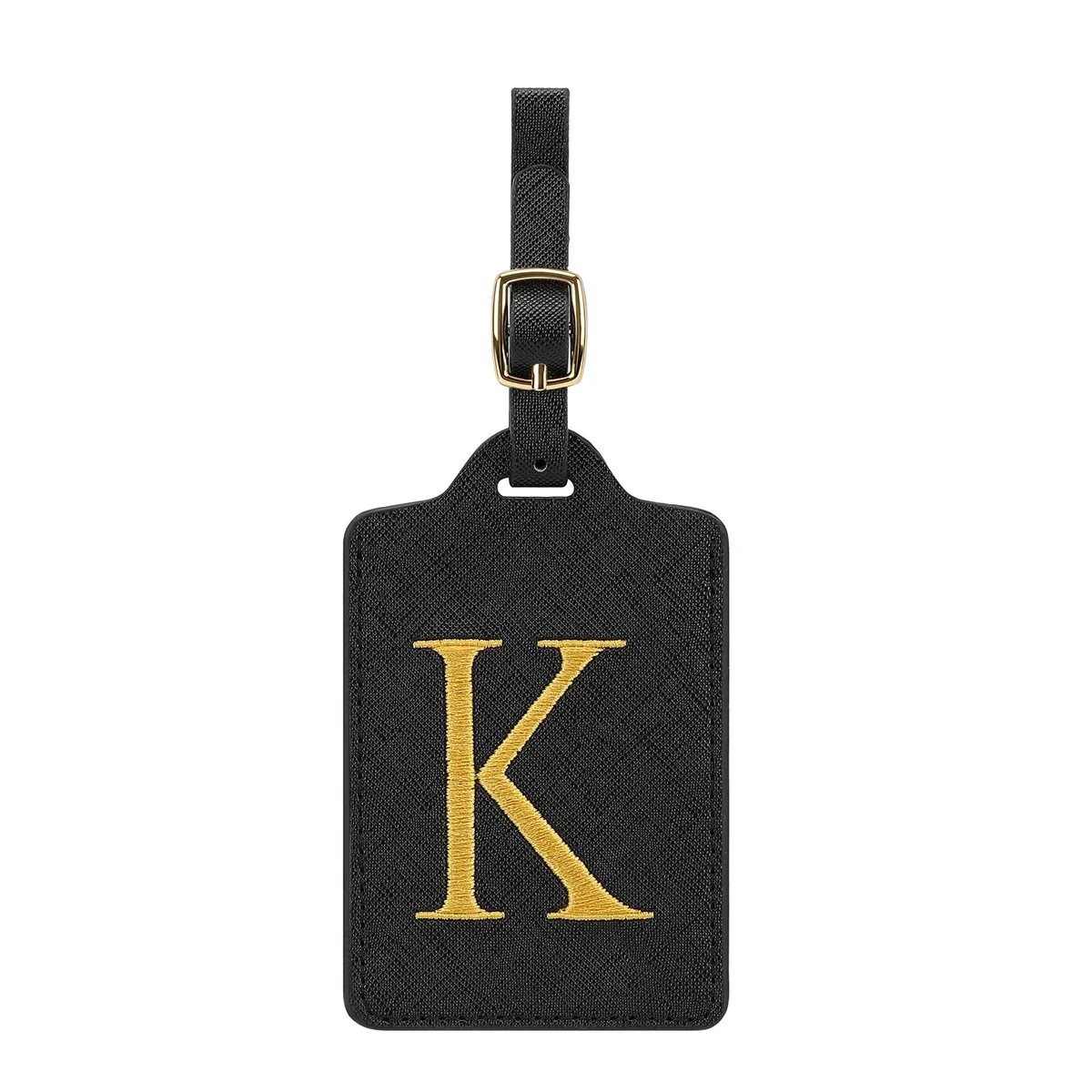 étiquette de bagage personnalisée avec 26 lettres, étiquette de nom initiale pour valise, accessoires de voyage anti-perte, adaptée aux voyages, à l'école