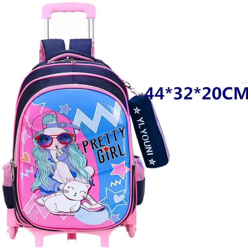 sac d'école en pu avec roulettes pour garçons sac à dos de chariot d'école pour filles sac à dos à roulettes étanche pour sacs d'école sacs de chariot