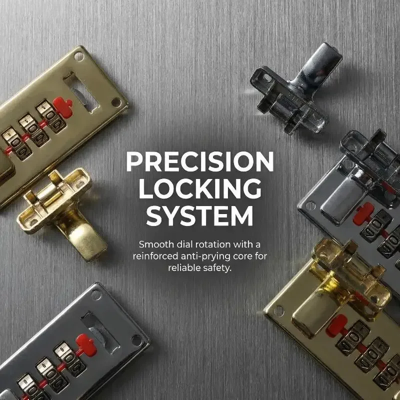 serrure à combinaison à 3 chiffres 65*29mm, verrou à code sans clé pour boîte à bijoux en bois, serrure fixe pour valise, quincaillerie de verrous codés