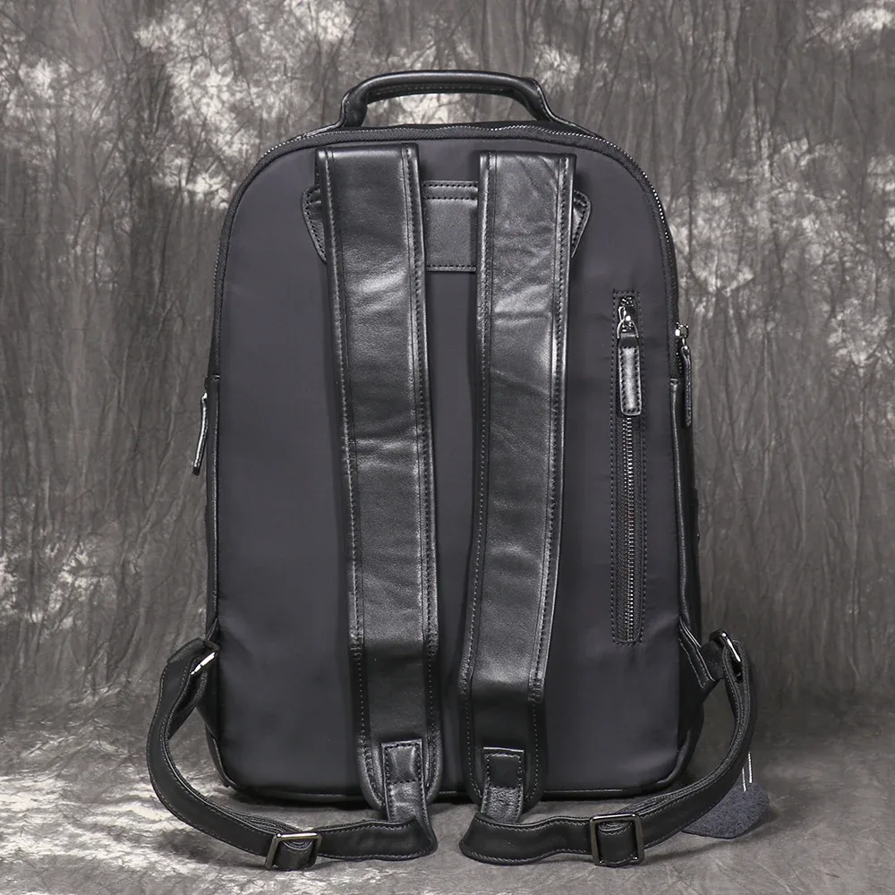 luokir-sac d'école en cuir pour hommes et femmes, sac à main en cuir de vachette superposé, sac d'ordinateur de grande capacité, sac à dos de voyage, nouveau