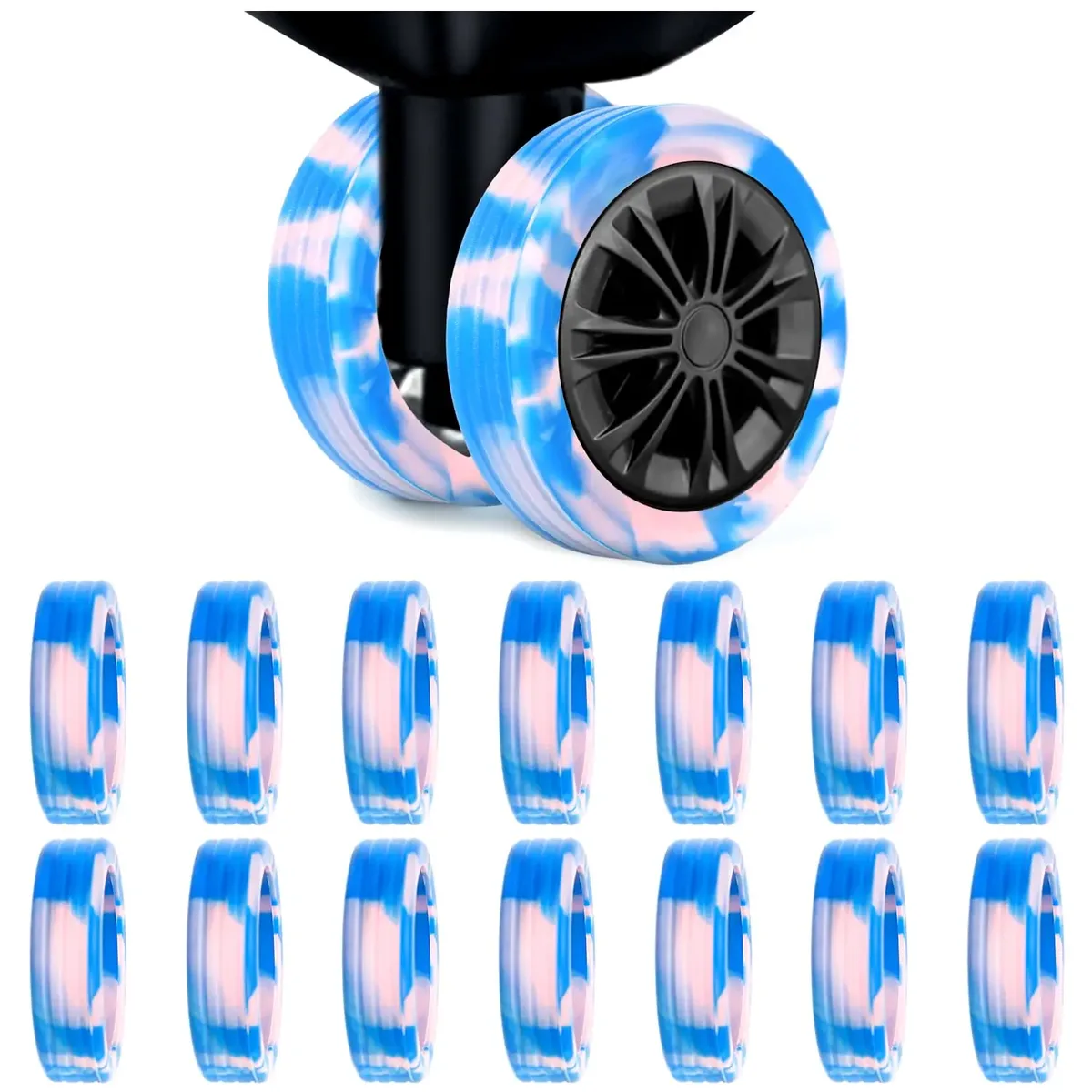 couvre-roues de bagages en silicone, 4-40 pièces, couvre-roues de valise, protecteur de roue de bagages, accessoires robustes et résistants au bruit