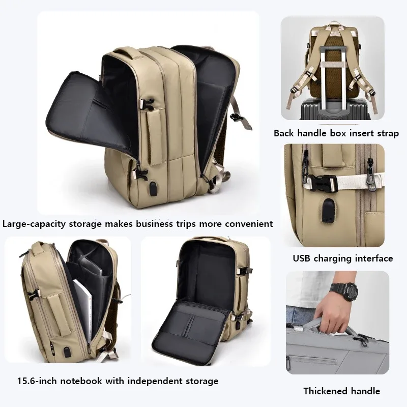 weixier 16 pouces grande capacité hommes haut de gamme sac à dos ordinateur sac haut de gamme sac d'affaires extensible sac à dos sorcière usb