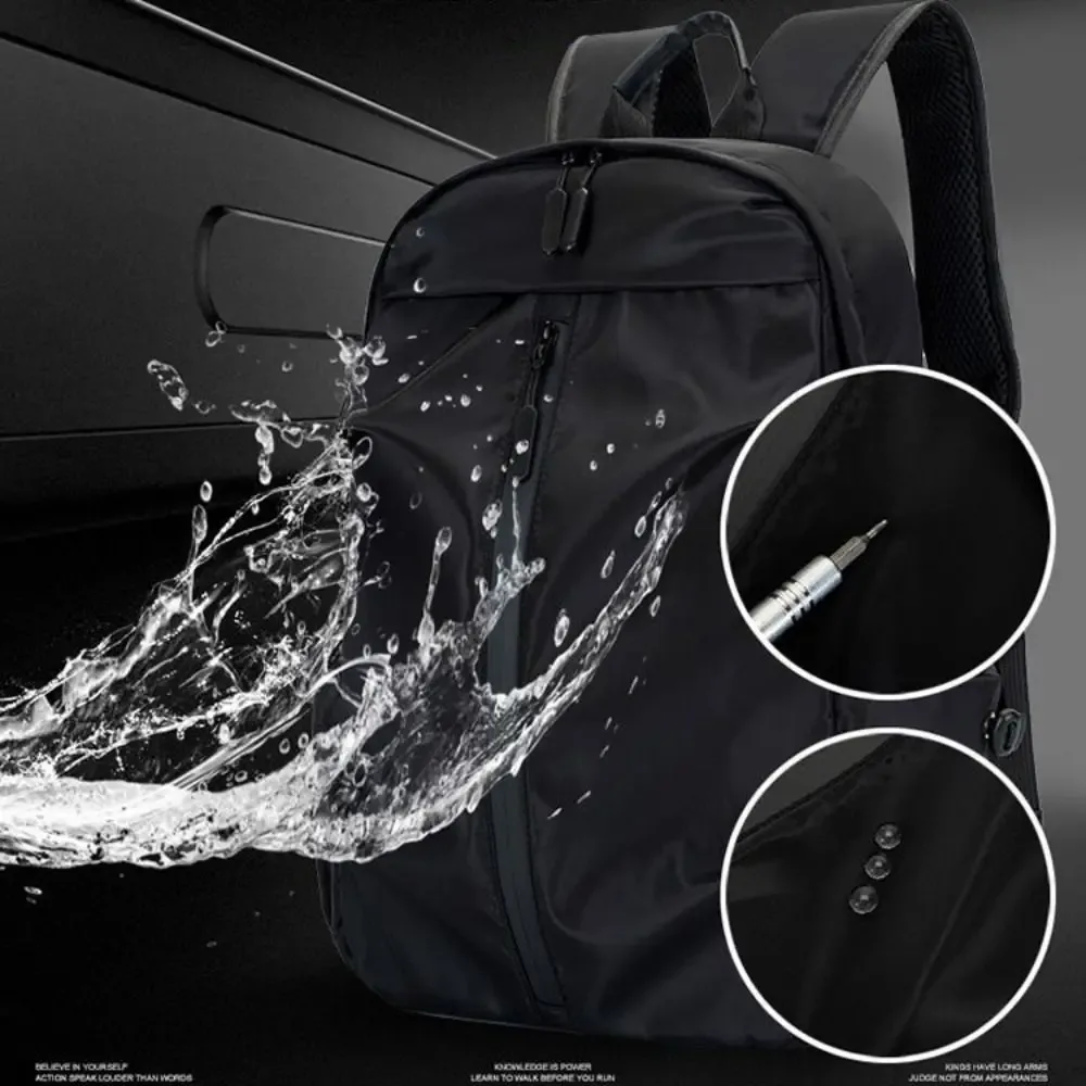 nouveau sac à dos polyvalent en nylon gris, noir, bleu, grande capacité, sac pour ordinateur, sac d'école lavable, pour hommes et femmes