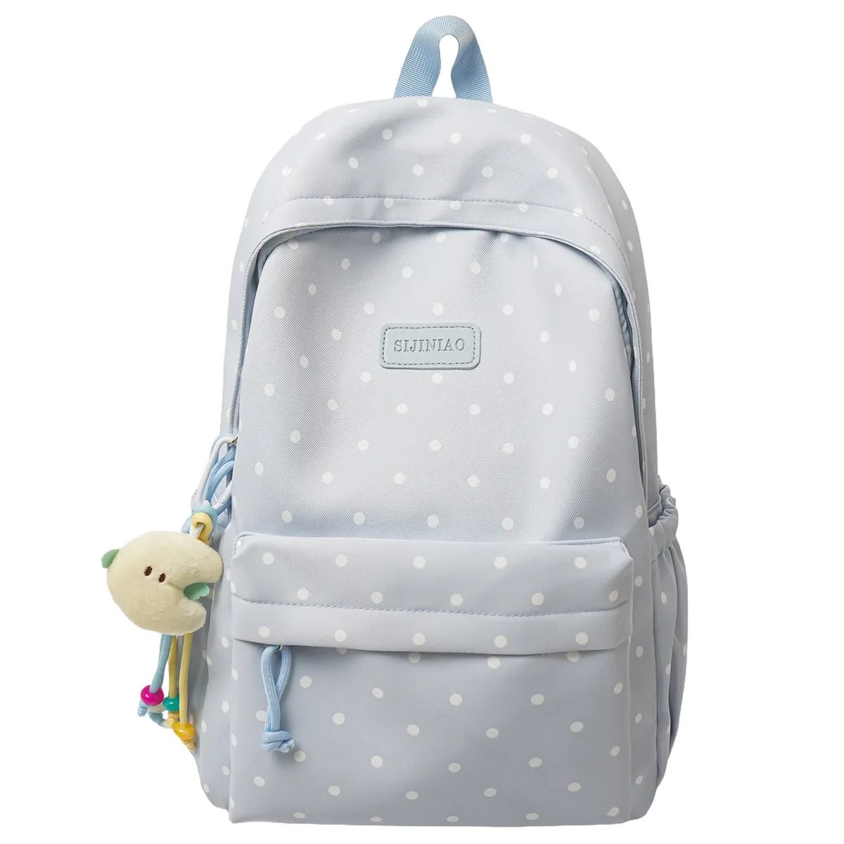 sac à dos pour ordinateur portable en nylon à pois, sac d'école pour étudiante, avec pendentif, sac de voyage et de shopping, sacoche pour ordinateur