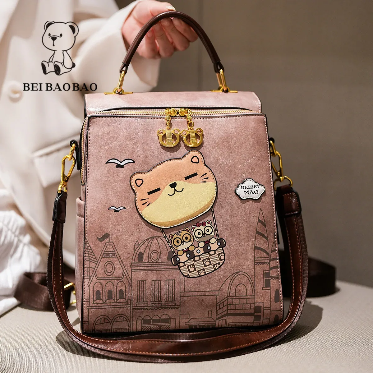 nouveau sac à dos en cuir souple pour femmes sac à dos d'étudiant sac à bandoulière multifonctionnel de haute qualité pour femmes sac de banlieue