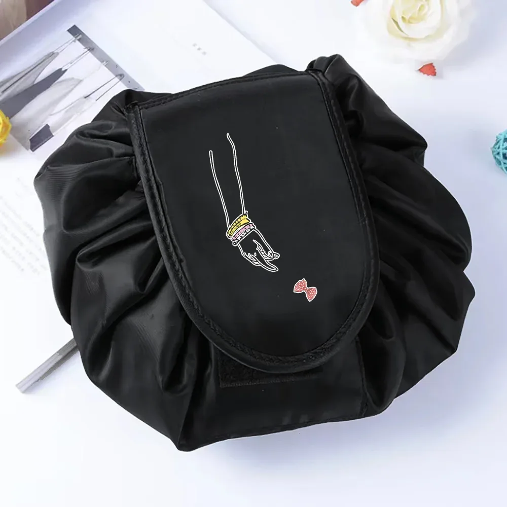 sac de rangement portable étanche pour cosmétiques, sac paresseux de proximité wstring, poudres de maquillage magiques, grande capacité, trousse de beauté de toilette de voyage