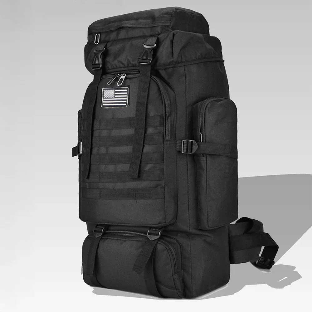 80l/100l sac d'alpinisme sac d'escalade sacs à dos tactiques grand sac à dos en plein air randonnée camping sa