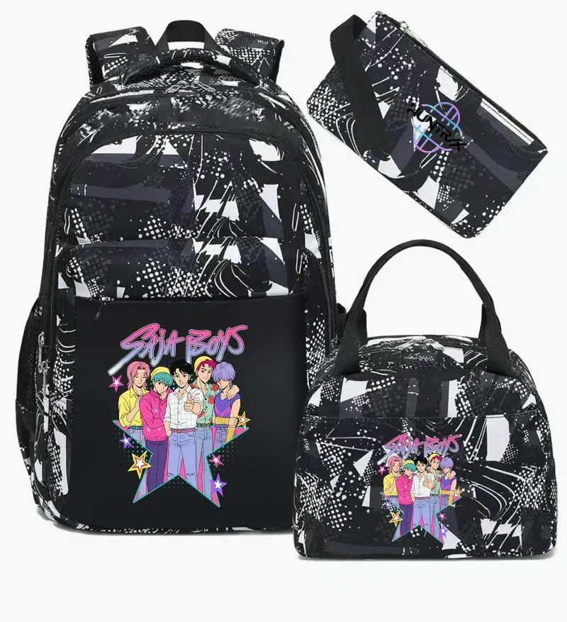 sacs d'école décontractés kpop demon hunter pour garçons et filles, sac à dos étanche de grande capacité pour ordinateur portable, sac à dos de voyage mochilas