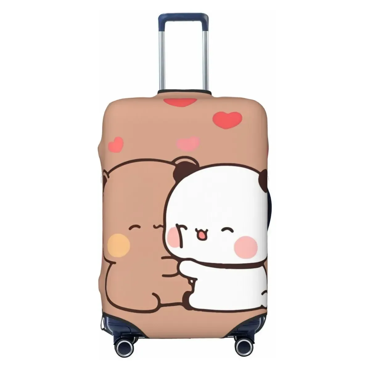 housse de valise peach and goma bubu dudu, motif ours mignon, pour voyage en avion, protection pratique pour bagages
