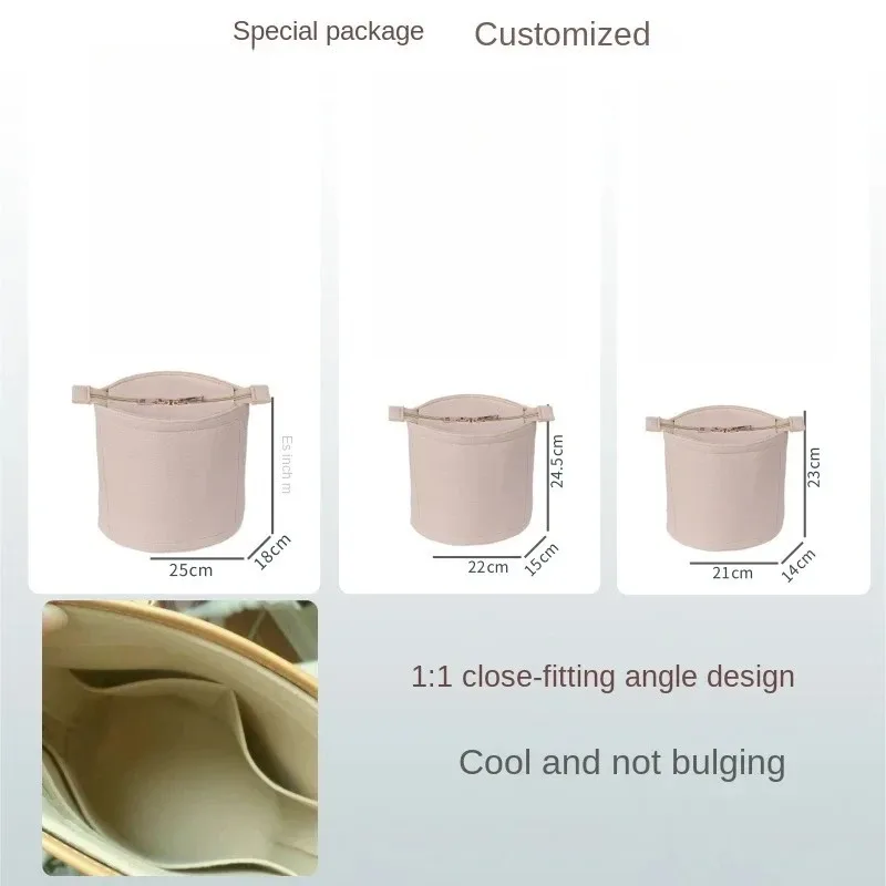 organisateur d'insertion de sac pour sac de créateur monogramme lv seau gm, sacs ronds doublure intérieure accessoires support personnalisation