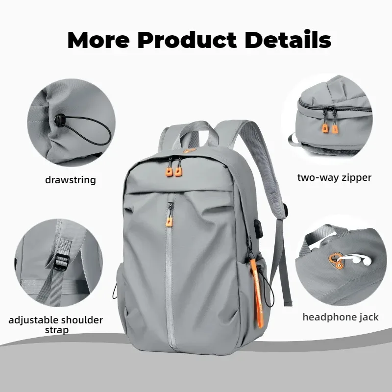sac à dos multifonctionnel à la mode, grande capacité, sac à dos de voyage décontracté, sac à dos pour ordinateur d'affaires, sac à dos universitaire