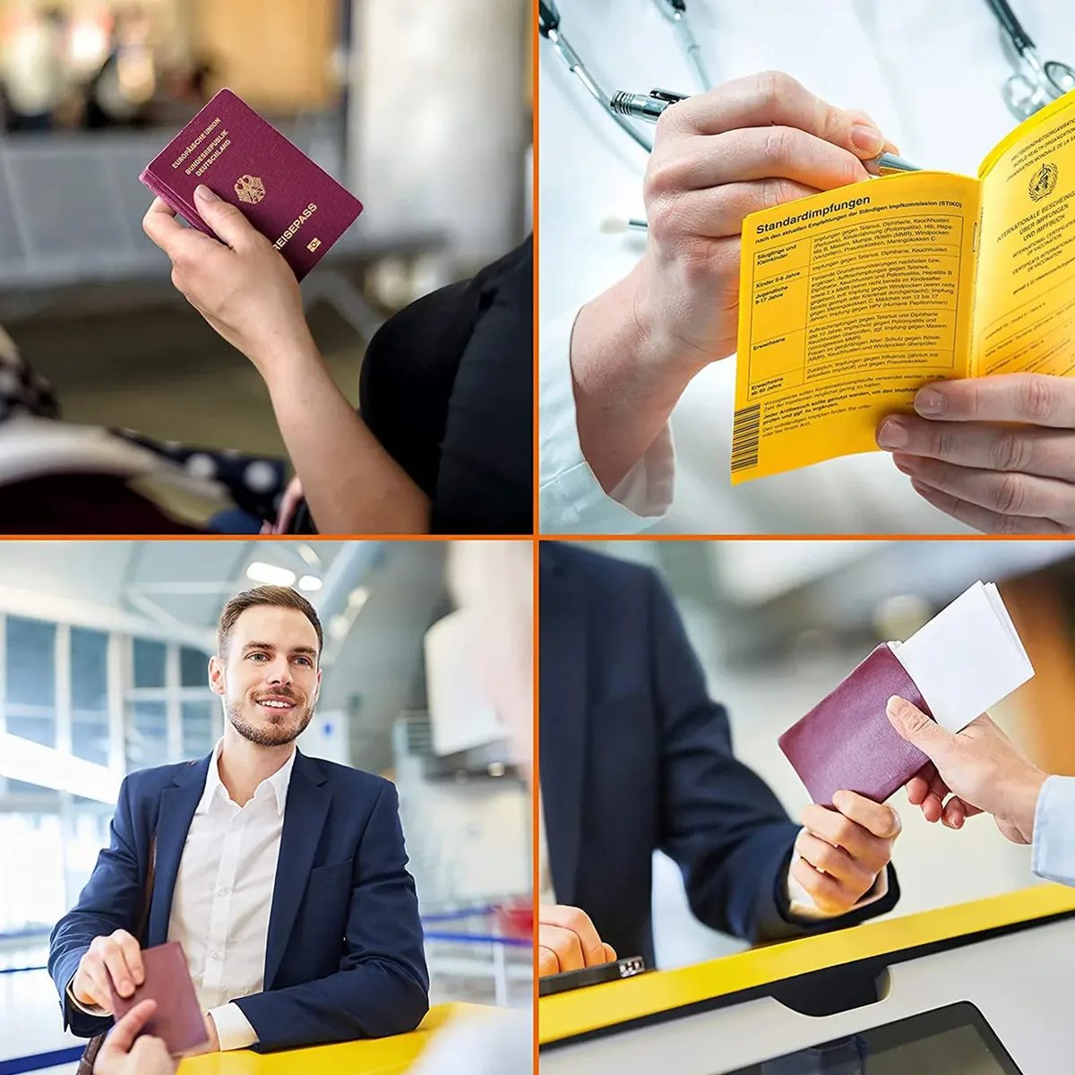 5 pièces couverture de passeport transparente protection contre la saleté pvc clair porte-passeport porte-carte étui pour carte de crédit passeport protéger