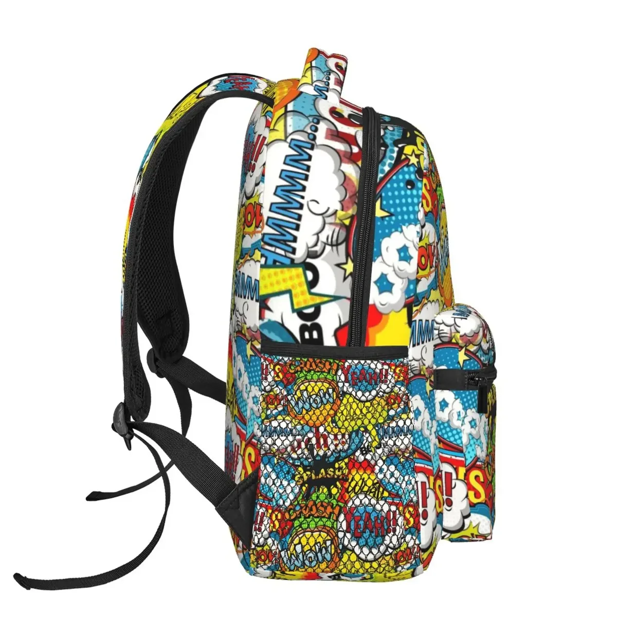 sac à dos de voyage imprimé pop art unisexe, collection de bandes dessinées américaines, sacs à dos pour ordinateur portable de grande capacité, cartable scolaire pour adolescents