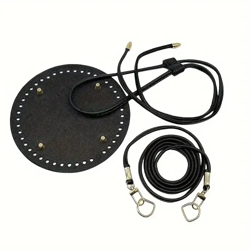 ensemble de 6 accessoires pour la fabrication de sacs à main et sacs bandoulière diy faits main : sangle de sac ronde + bandoulière + ensemble d'accessoires pour sac seau à cordon, idéal pour la création de sacs et de portefeuilles faits main, cadeau