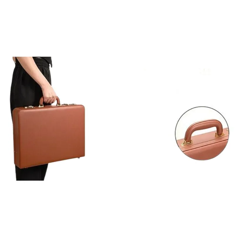 porte-documents professionnel en cuir pu, sac multifonctionnel pour ordinateur portable avec plusieurs compartiments, organisateur de documents pour le bureau