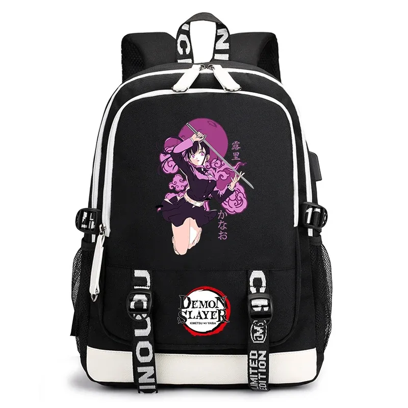 sac à dos demon slayer anime pour l'école, sac à dos léger avec port usb pour garçons, filles, enfants, étudiants