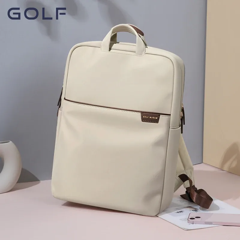 sac à dos d'affaires de golf pour femmes, sac à dos mince pour ordinateur portable de 15 à 6 pouces et 13 pouces, sac de voyage simple, sac d'école en nylon étanche