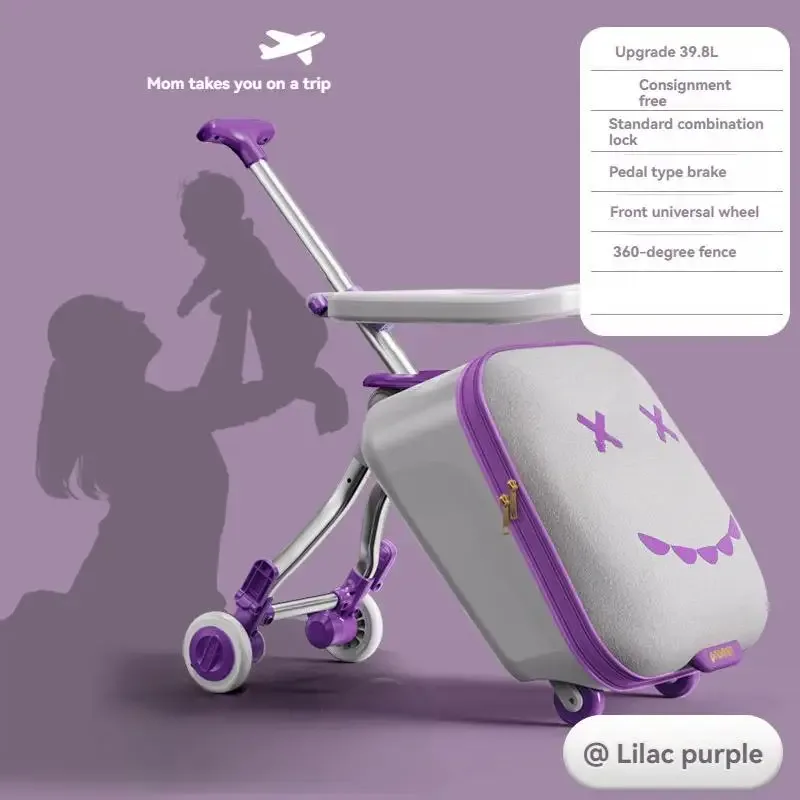 coffre pour enfants de dessin animé, boîte pour bébé, sac de voyage pour enfant, voiture pliable de 20 pouces