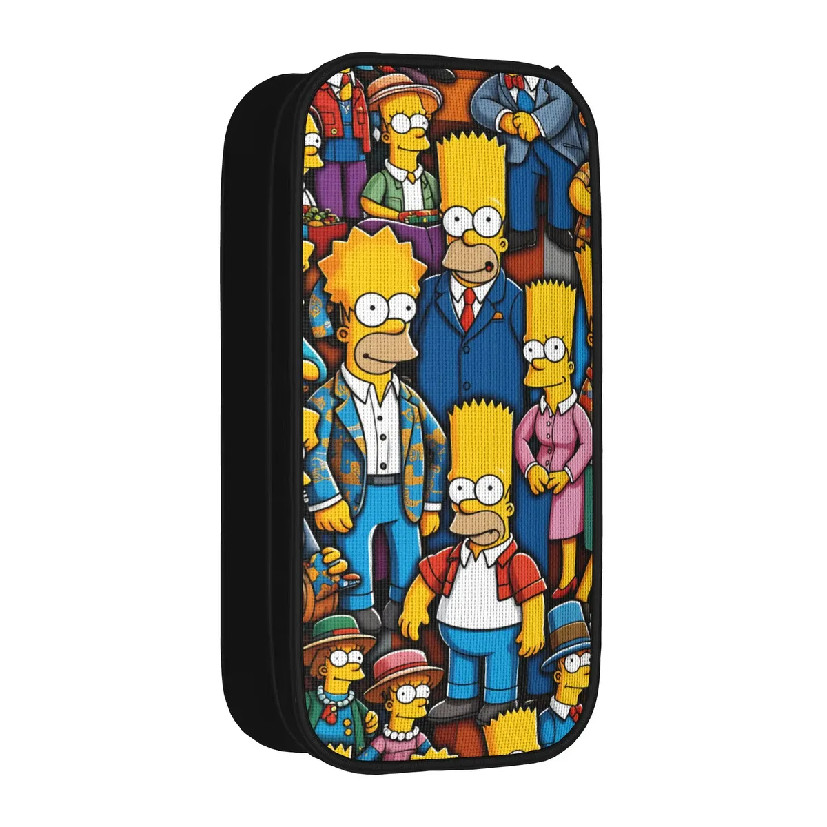 trousse à crayons cool, motif famille simpson, boîte à crayons amusante, trousse scolaire pour garçons et filles, fermeture éclair, papeterie scolaire graphique