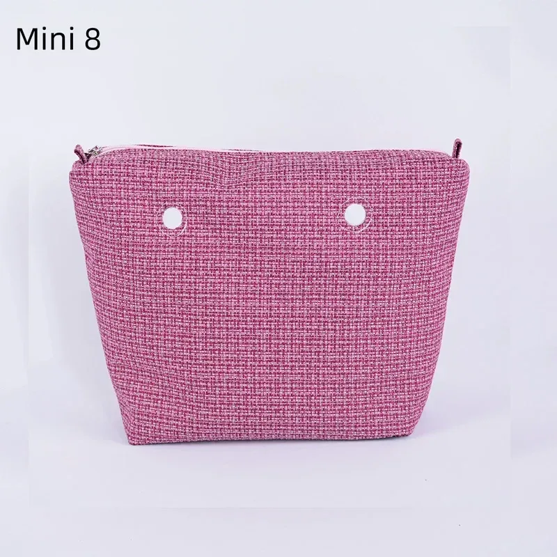 organisateur classique en toile de lin tanqu, doublure intérieure en tissu pour obag mini o bag, accessoire pour sac à main femme