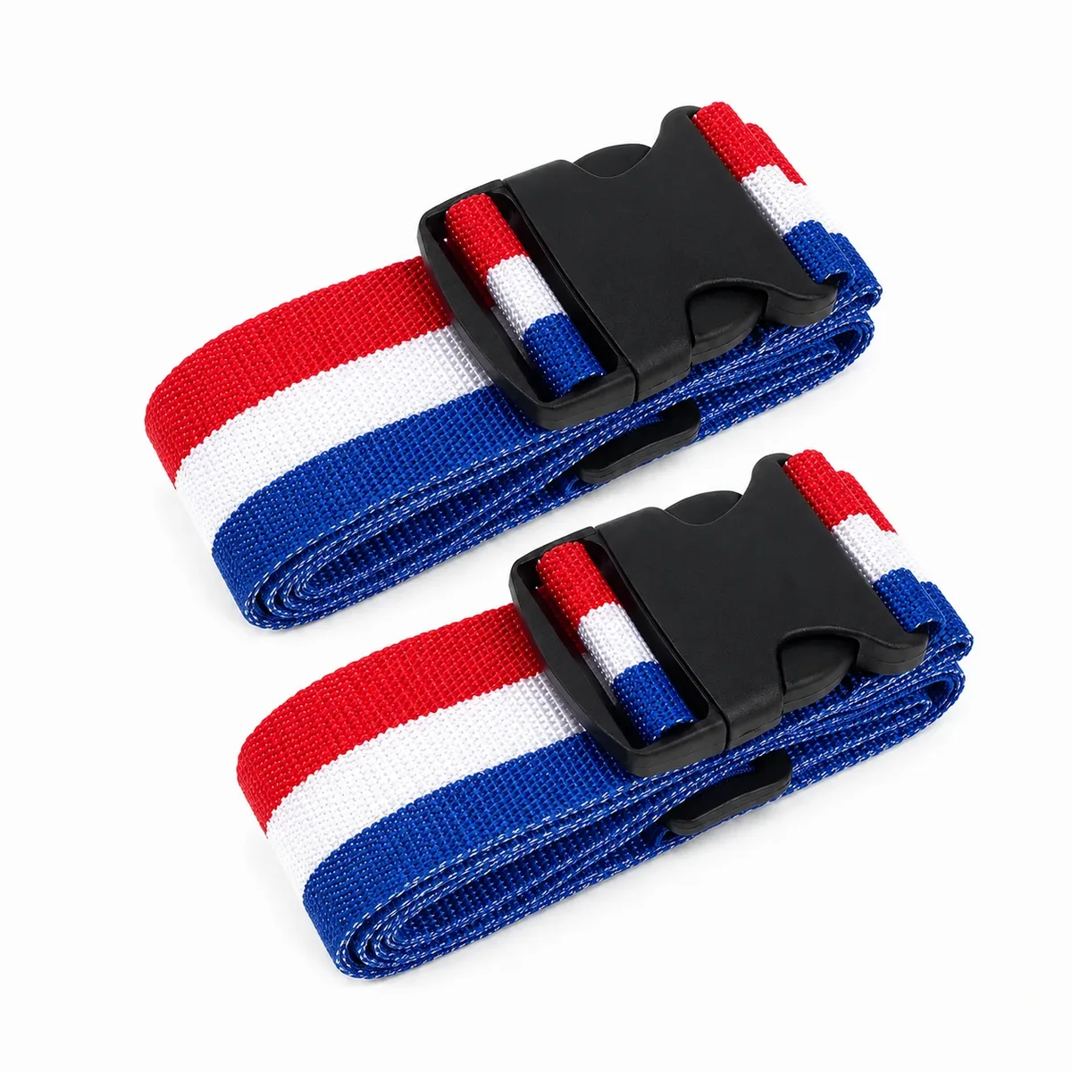 sangles de bagages droites en polyester, 2 pièces, avec boucle de déverrouillage réglable, accessoire de voyage unisexe