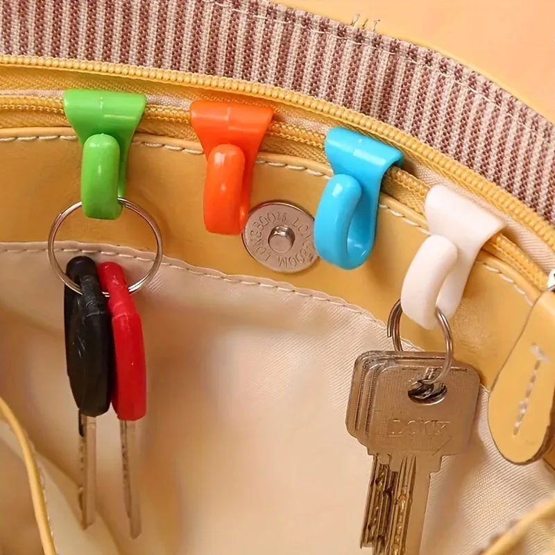 Crochets muraux pour sacs - Organiseurs de clés en plastique faciles à installer pour sacs à main, empêchent la perte de clés, durables et légers, polyvalents S