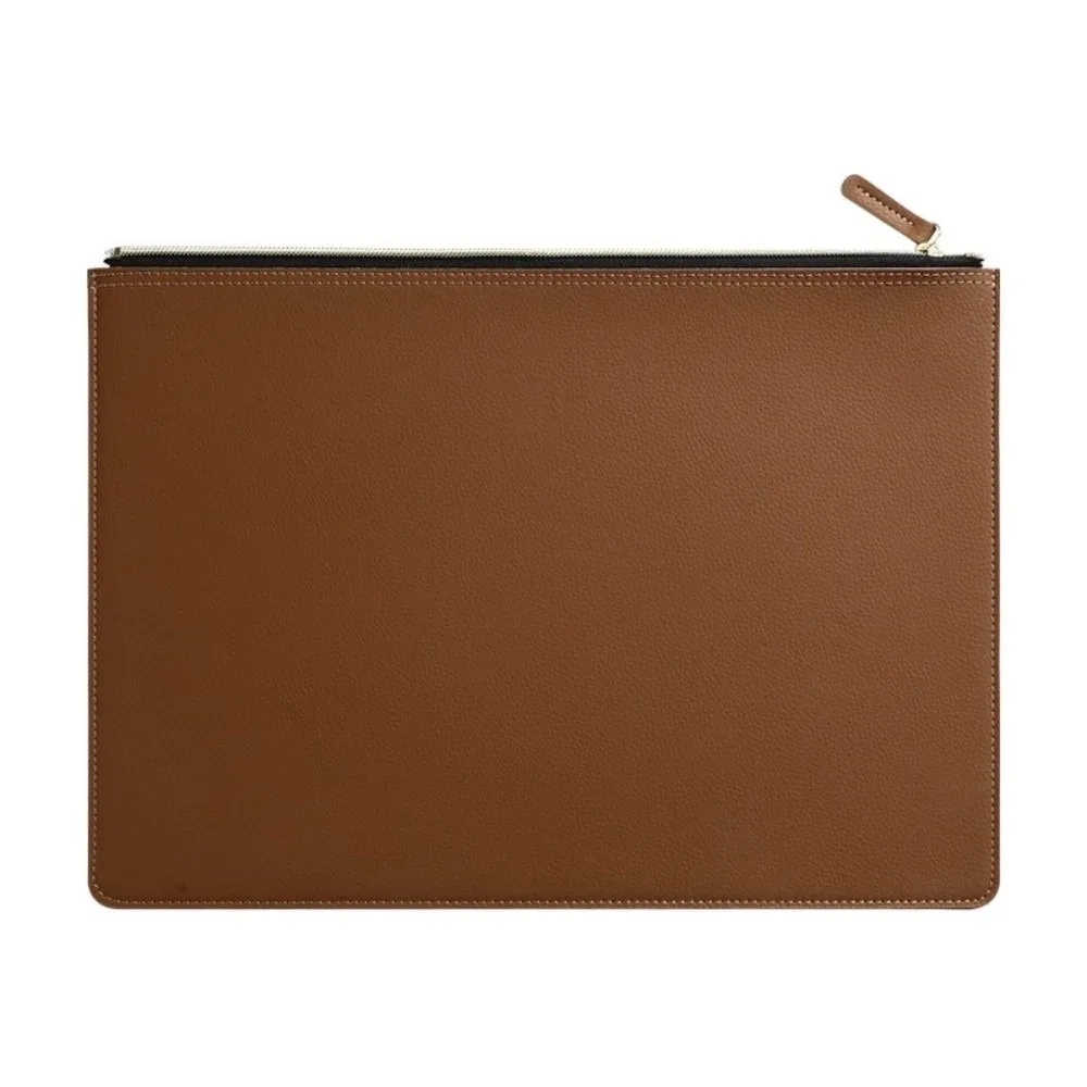 porte-documents en cuir pu a4 avec fermeture éclair, sac à documents imperméable, plusieurs couleurs, mallette d'affaires haut de gamme
