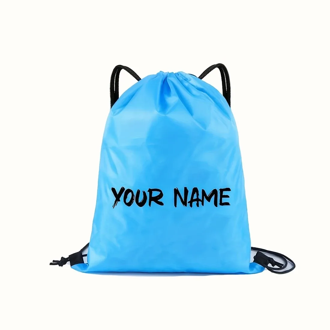 sac à dos à cordon personnalisable - nom/texte personnalisé créatif, sac de rangement à cordon durable, disponible en différentes couleurs