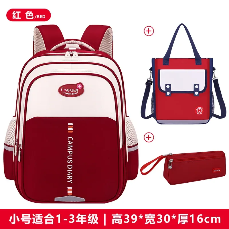 sac à dos 3 pièces/ensemble avec sac à main et trousse à crayons, grande capacité, sac de voyage, sac d'école pour étudiants, sac d'école primaire en nylon imperméable