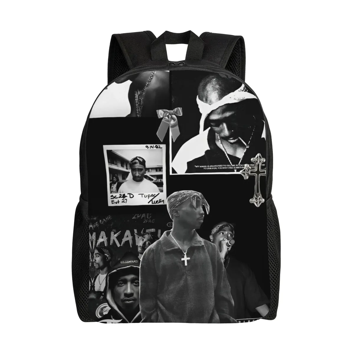 sac à dos populaire du rappeur 2pac pour hommes et femmes, sac à dos cool pour le lycée, la randonnée, les voyages, sac à dos en toile tupac pour l'université, cadeau