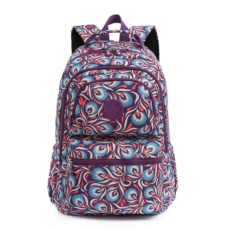 sac à dos à deux épaules pour femmes, sac à dos décontracté pour ordinateur portable, grande capacité, cartable d'étudiant, sac à dos de voyage étanche en nylon