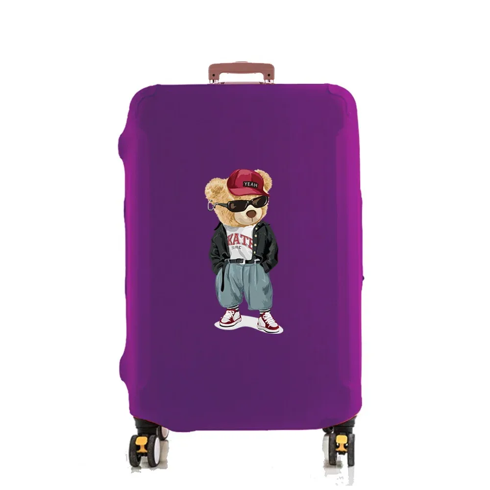 housse de protection pour bagages, protection de valise, élasticité épaisse, couverte de poussière, étui de protection anti-rayures, ensemble de chariot de 18 à 32 pouces, veste ours