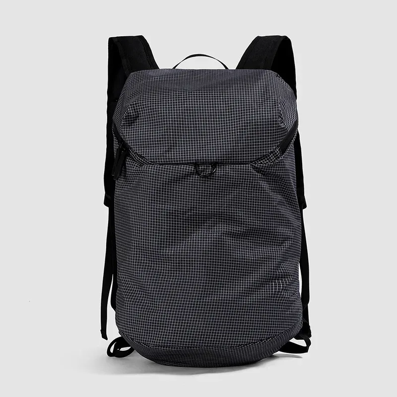 sac à dos décontracté en nylon léger à carreaux pour les trajets quotidiens, les voyages, les étudiants – tendance, simple et résistant à l'usure