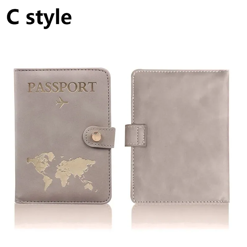 étui porte-passeport en cuir pour essentiels de voyage, portefeuille cartes de crédit, housse de passeport pour femme/homme avec boucle