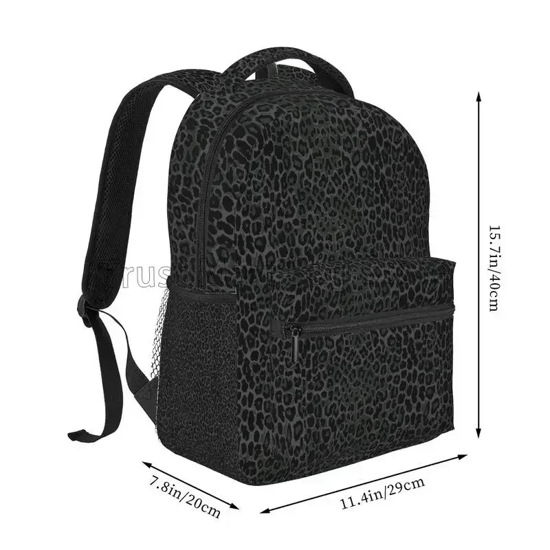 sacs à dos de voyage imprimés léopard noir, sac d'école léger, sac à livres pour étudiants, sac à dos unisexe pour ordinateur portable, pour voyage, randonnée, camping